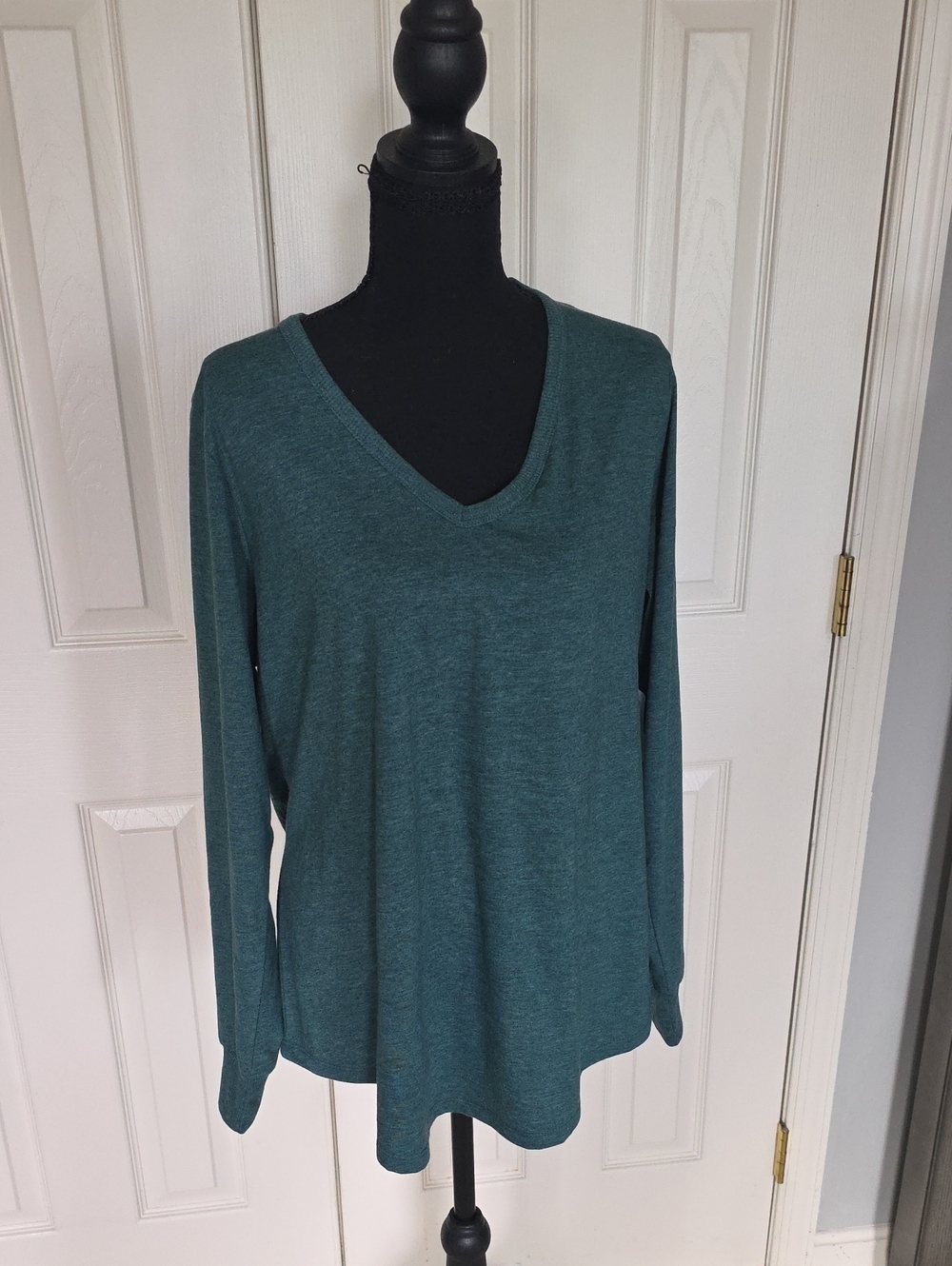 torrid Teal V-Neck Long Sleeve Top